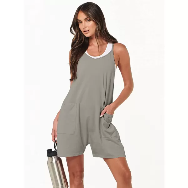 imageANRABESS Womens Summer Casual Sleeveless Rompers Loose Spaghetti Strap Shorts Jumpsuit with Pockets11gery2