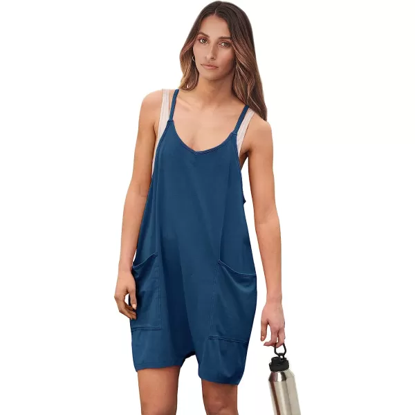 imageANRABESS Womens Summer Casual Sleeveless Rompers Loose Spaghetti Strap Shorts Jumpsuit with Pockets15blue