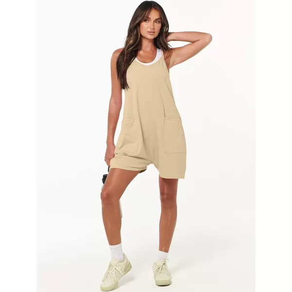 imageANRABESS Womens Summer Casual Sleeveless Rompers Loose Spaghetti Strap Shorts Overalls Jumpsuit with Pockets05khaki