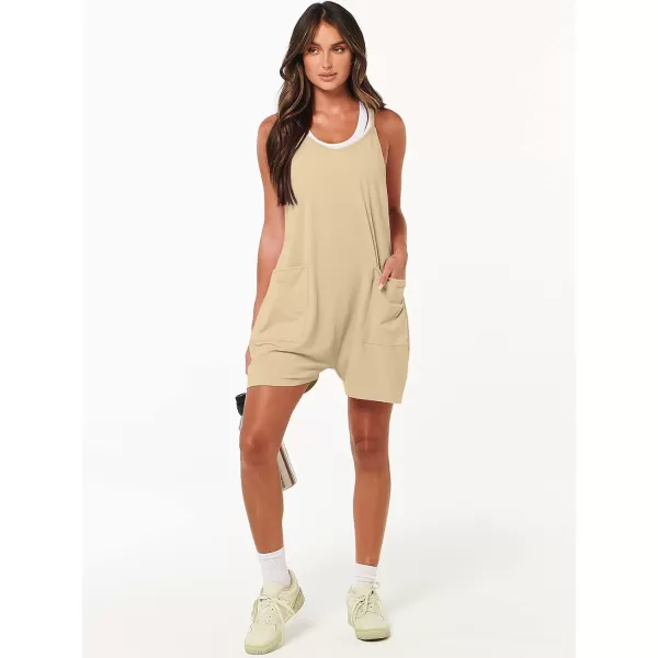 imageANRABESS Womens Summer Casual Sleeveless Rompers Loose Spaghetti Strap Shorts Overalls Jumpsuit with Pockets05khaki