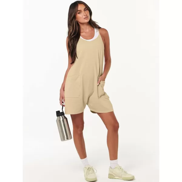 imageANRABESS Womens Summer Casual Sleeveless Rompers Loose Spaghetti Strap Shorts Overalls Jumpsuit with Pockets05khaki