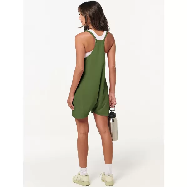 imageANRABESS Womens Summer Casual Sleeveless Rompers Loose Spaghetti Strap Shorts Overalls Jumpsuit with Pockets06green