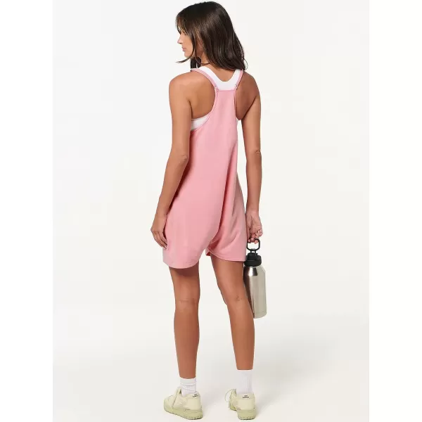 imageANRABESS Womens Summer Casual Sleeveless Rompers Loose Spaghetti Strap Shorts Overalls Jumpsuit with Pockets08pink