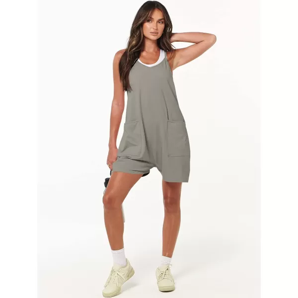imageANRABESS Womens Summer Casual Sleeveless Rompers Loose Spaghetti Strap Shorts Overalls Jumpsuit with Pockets11gery2