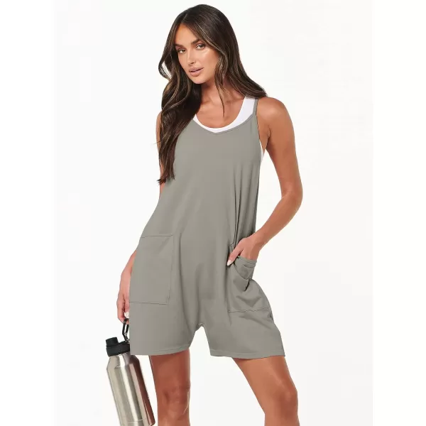 imageANRABESS Womens Summer Casual Sleeveless Rompers Loose Spaghetti Strap Shorts Overalls Jumpsuit with Pockets11gery2