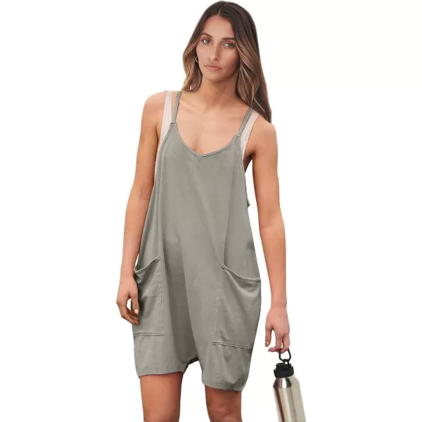 imageANRABESS Womens Summer Casual Sleeveless Rompers Loose Spaghetti Strap Shorts Overalls Jumpsuit with Pockets11gery2