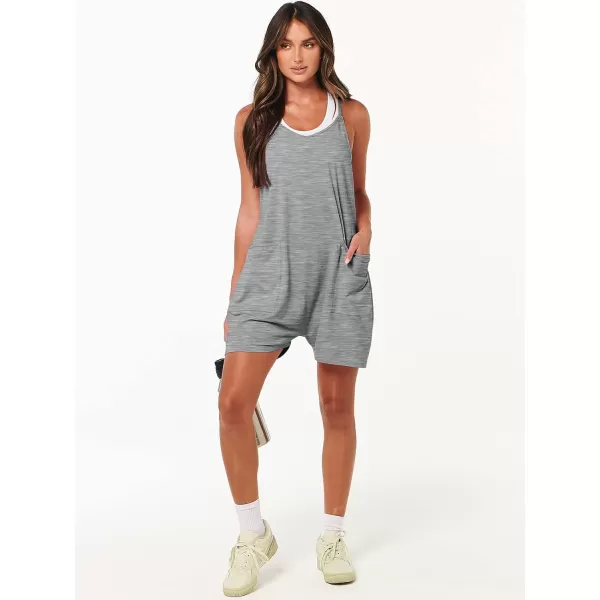 imageANRABESS Womens Summer Casual Sleeveless Rompers Loose Spaghetti Strap Shorts Overalls Jumpsuit with Pockets17deep Grey