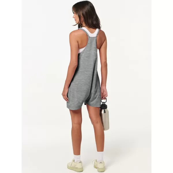 imageANRABESS Womens Summer Casual Sleeveless Rompers Loose Spaghetti Strap Shorts Overalls Jumpsuit with Pockets17deep Grey