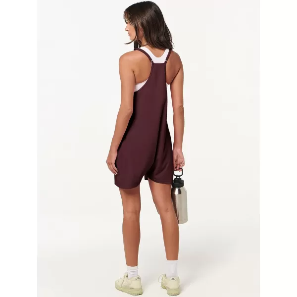imageANRABESS Womens Summer Casual Sleeveless Rompers Loose Spaghetti Strap Shorts Overalls Jumpsuit with Pockets18burgundy