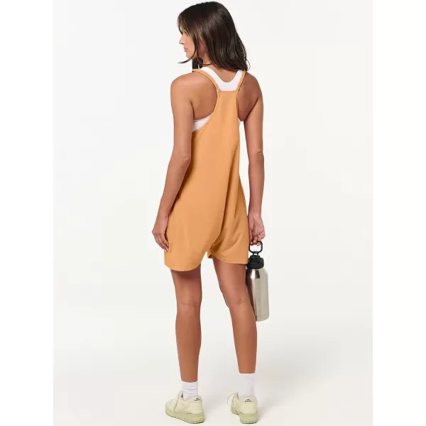 imageANRABESS Womens Summer Casual Sleeveless Rompers Loose Spaghetti Strap Shorts Overalls Jumpsuit with Pockets27light Orange