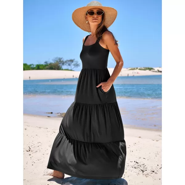 imageANRABESS Womens Summer Casual Sleeveless Square Neck Swing Dresses Flowy Tiered Long Maxi Beach Sun Dress with Pockets01 Black