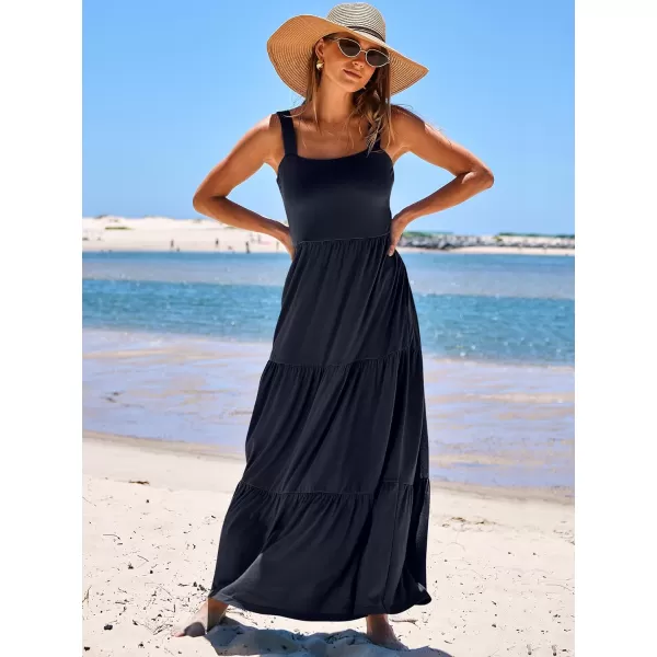 imageANRABESS Womens Summer Casual Sleeveless Square Neck Swing Dresses Flowy Tiered Long Maxi Beach Sun Dress with Pockets02 Navy Blue