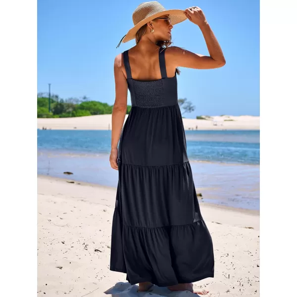 imageANRABESS Womens Summer Casual Sleeveless Square Neck Swing Dresses Flowy Tiered Long Maxi Beach Sun Dress with Pockets02 Navy Blue