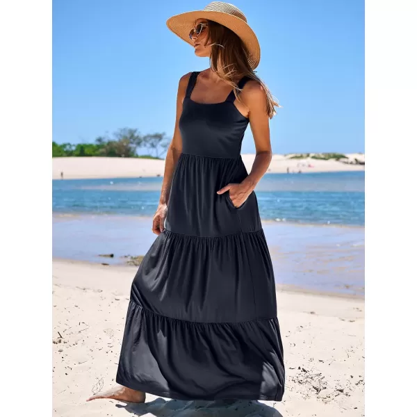 imageANRABESS Womens Summer Casual Sleeveless Square Neck Swing Dresses Flowy Tiered Long Maxi Beach Sun Dress with Pockets02 Navy Blue