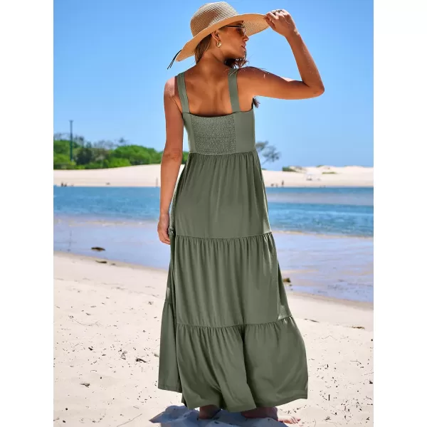imageANRABESS Womens Summer Casual Sleeveless Square Neck Swing Dresses Flowy Tiered Long Maxi Beach Sun Dress with Pockets03 Olive