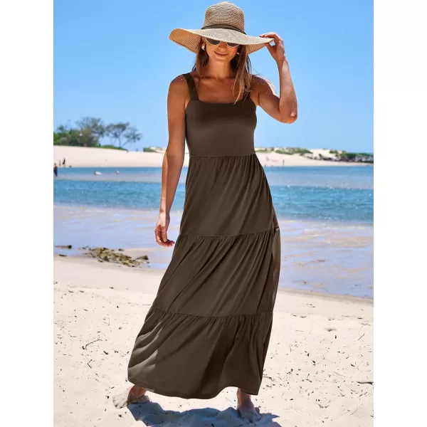 imageANRABESS Womens Summer Casual Sleeveless Square Neck Swing Dresses Flowy Tiered Long Maxi Beach Sun Dress with Pockets04 Coffee