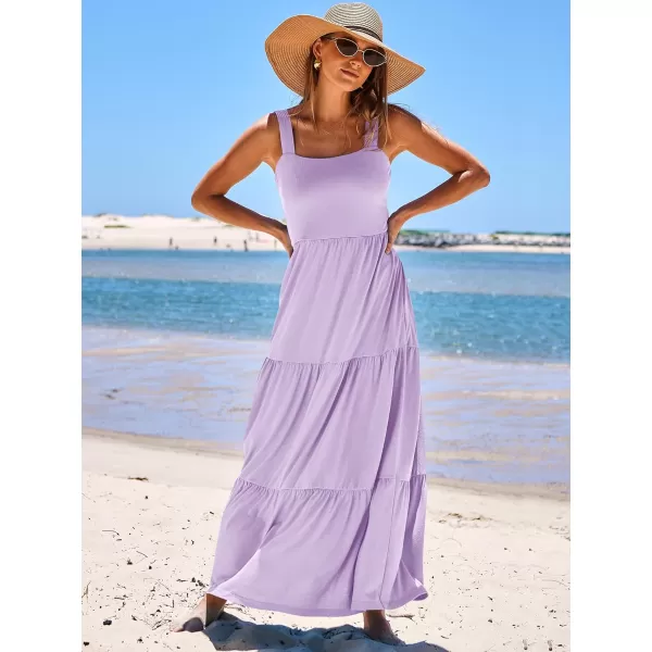imageANRABESS Womens Summer Casual Sleeveless Square Neck Swing Dresses Flowy Tiered Long Maxi Beach Sun Dress with PocketsPurple