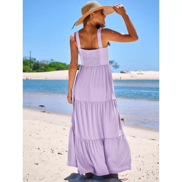 imageANRABESS Womens Summer Casual Sleeveless Square Neck Swing Dresses Flowy Tiered Long Maxi Beach Sun Dress with PocketsPurple