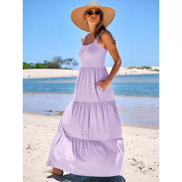 imageANRABESS Womens Summer Casual Sleeveless Square Neck Swing Dresses Flowy Tiered Long Maxi Beach Sun Dress with PocketsPurple