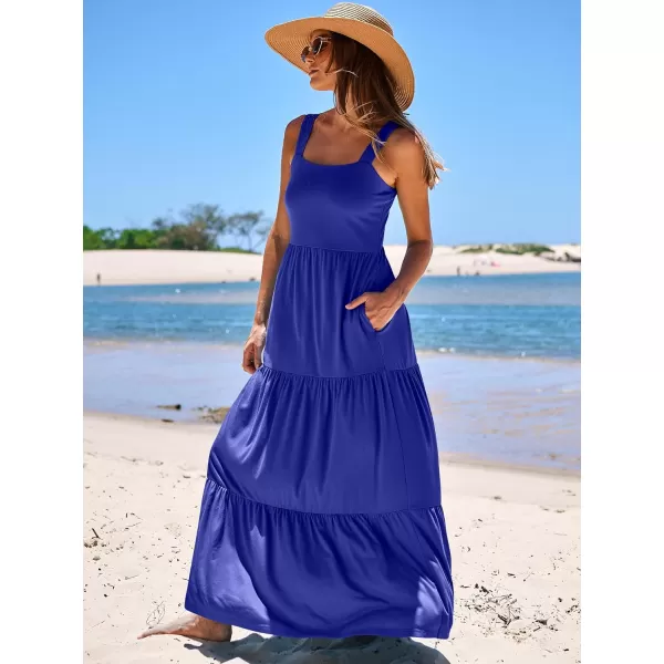 imageANRABESS Womens Summer Casual Sleeveless Square Neck Swing Dresses Flowy Tiered Long Maxi Beach Sun Dress with PocketsRoyal Blue