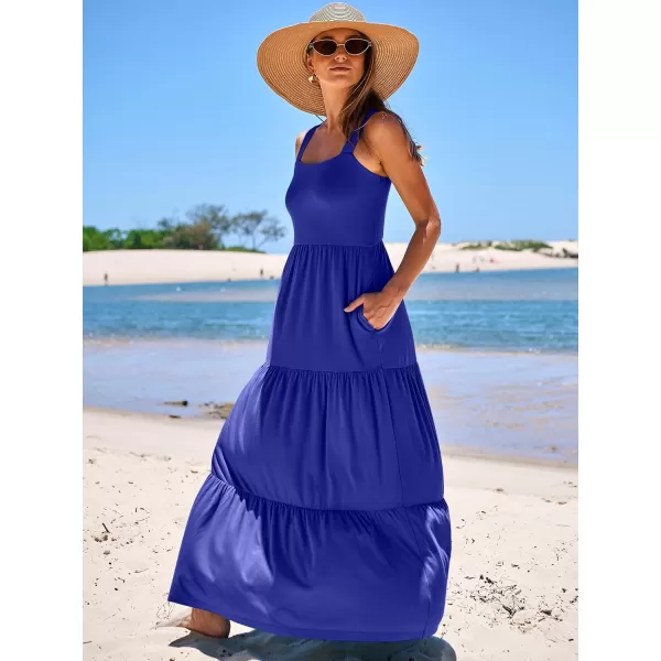 imageANRABESS Womens Summer Casual Sleeveless Square Neck Swing Dresses Flowy Tiered Long Maxi Beach Sun Dress with PocketsRoyal Blue