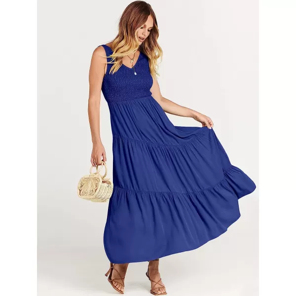 imageANRABESS Womens Summer Casual Sleeveless V Neck Smocked Boho Asymmetric Tiered Beach Long Dress with PocketsBlue 02