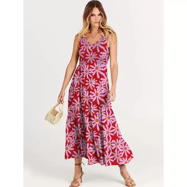 imageANRABESS Womens Summer Casual Sleeveless V Neck Smocked Boho Asymmetric Tiered Beach Long Dress with PocketsFlora 01