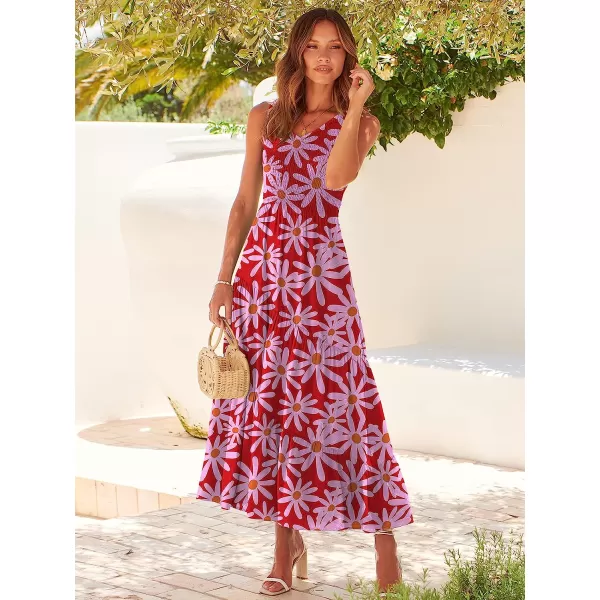 imageANRABESS Womens Summer Casual Sleeveless V Neck Smocked Boho Asymmetric Tiered Beach Long Dress with PocketsFlora 01