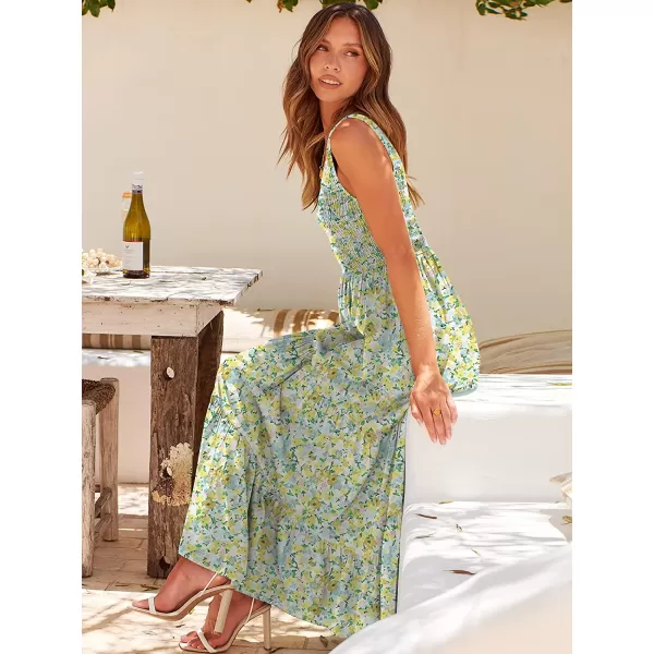 imageANRABESS Womens Summer Casual Sleeveless V Neck Smocked Boho Asymmetric Tiered Beach Long Dress with PocketsFlora 02