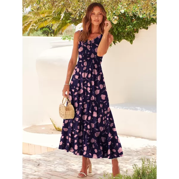 imageANRABESS Womens Summer Casual Sleeveless V Neck Smocked Boho Asymmetric Tiered Beach Long Dress with PocketsFlora 04