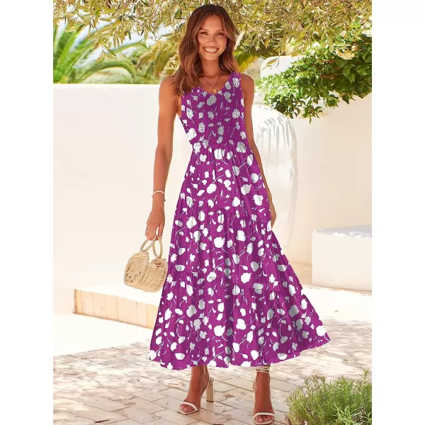 imageANRABESS Womens Summer Casual Sleeveless V Neck Smocked Boho Asymmetric Tiered Beach Long Dress with PocketsFlora 05
