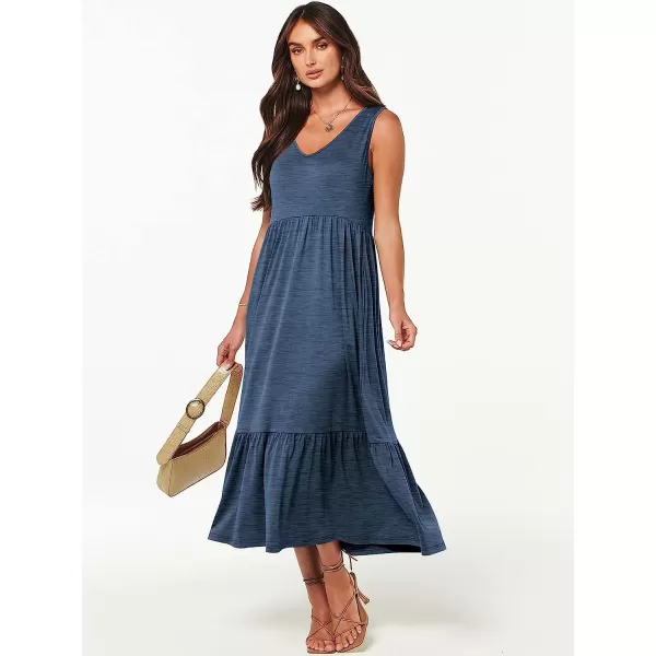 imageANRABESS Womens Summer Casual Sleeveless V Neck Swing Dress Casual Flowy Tiered Maxi Beach Dress with Pockets02blue