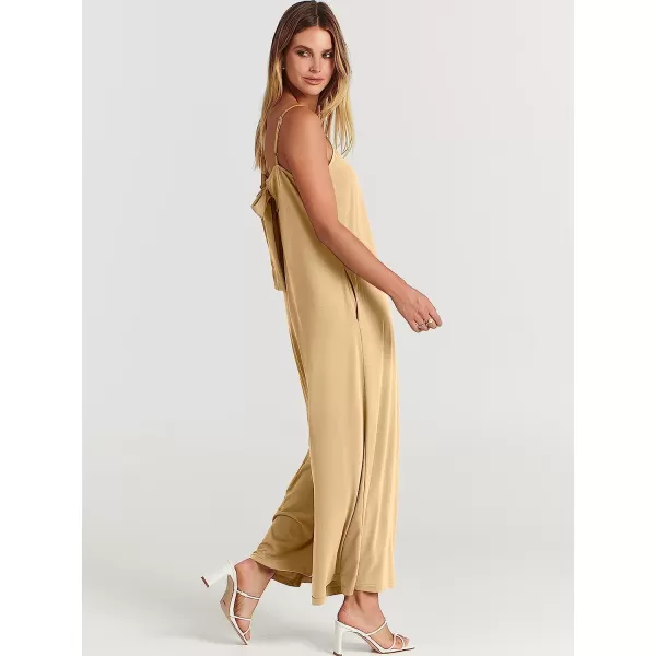 imageANRABESS Womens Summer Casual Spaghetti Strap V Neck Oversized Wide Leg Jumpsuit Pockets Beach Travel OutfitsBeige