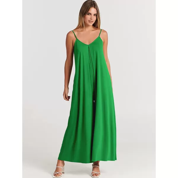 imageANRABESS Womens Summer Casual Spaghetti Strap V Neck Oversized Wide Leg Jumpsuit Pockets Beach Travel OutfitsGrass