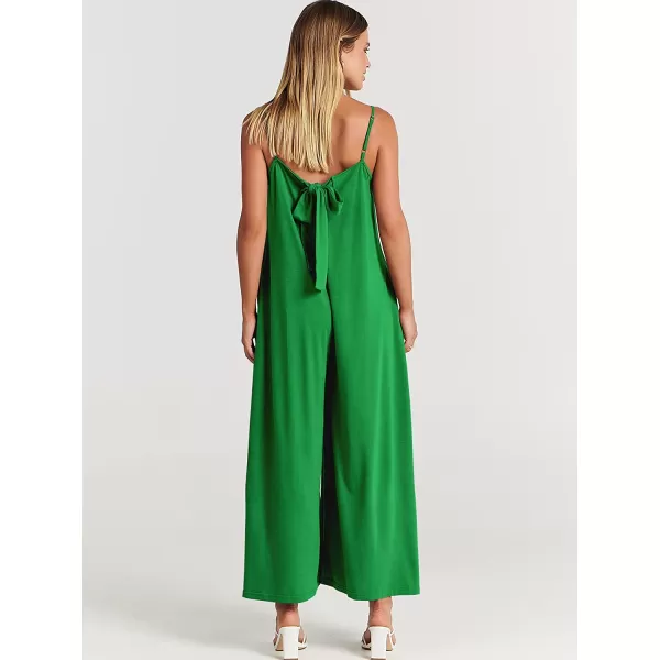 imageANRABESS Womens Summer Casual Spaghetti Strap V Neck Oversized Wide Leg Jumpsuit Pockets Beach Travel OutfitsGrass