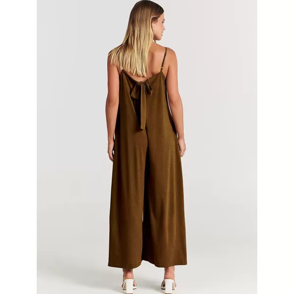imageANRABESS Womens Summer Casual Spaghetti Strap V Neck Oversized Wide Leg Jumpsuit Pockets Beach Travel OutfitsKhaki