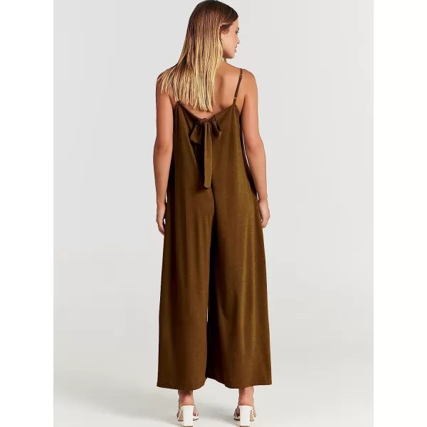imageANRABESS Womens Summer Casual Spaghetti Strap V Neck Oversized Wide Leg Jumpsuit Pockets Beach Travel OutfitsKhaki