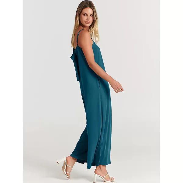 imageANRABESS Womens Summer Casual Spaghetti Strap V Neck Oversized Wide Leg Jumpsuit Pockets Beach Travel OutfitsTeal Blue