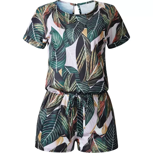 imageANRABESS Womens Summer Crewneck Casual Loose Short Sleeve One Piece Jumpsuit Rompers Outfits with Pockets01 Leaf