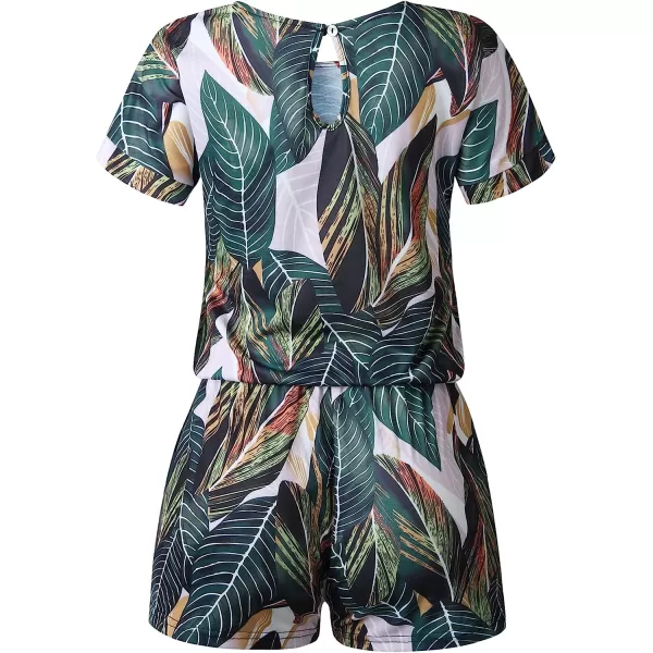 imageANRABESS Womens Summer Crewneck Casual Loose Short Sleeve One Piece Jumpsuit Rompers Outfits with Pockets01 Leaf