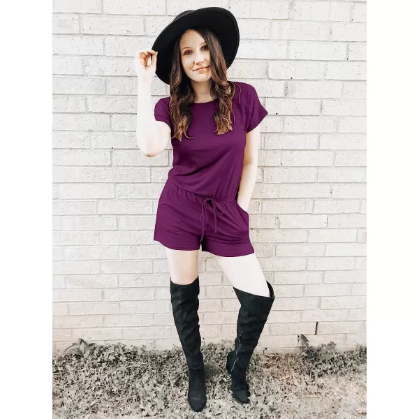 imageANRABESS Womens Summer Crewneck Casual Loose Short Sleeve One Piece Jumpsuit Rompers Outfits with Pockets01 Purple