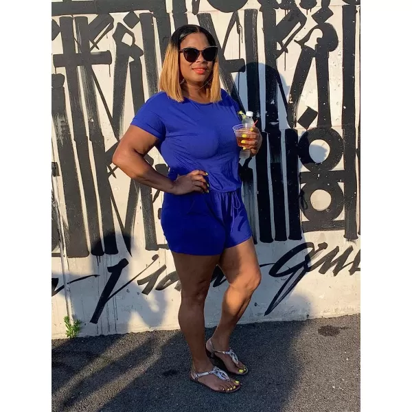 imageANRABESS Womens Summer Crewneck Casual Loose Short Sleeve One Piece Jumpsuit Rompers Outfits with Pockets01 Royal Blue