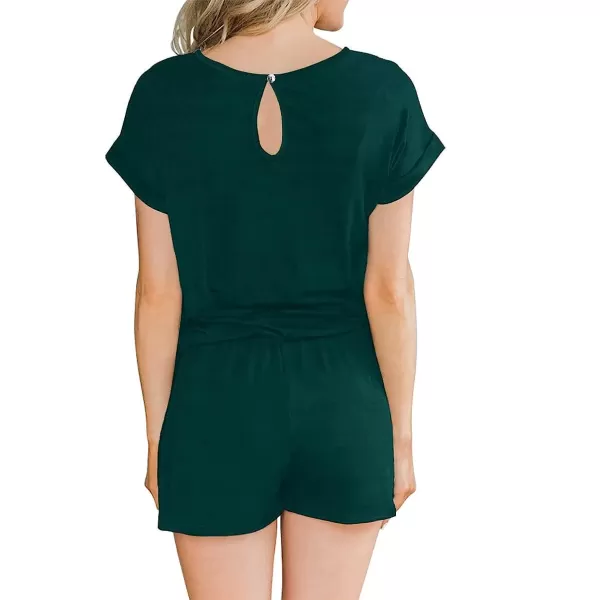 imageANRABESS Womens Summer Crewneck Casual Loose Short Sleeve One Piece Jumpsuit Rompers Outfits with Pockets01 Wool Green
