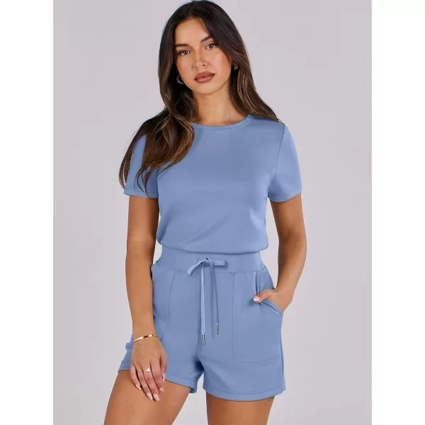 imageANRABESS Womens Summer Crewneck Casual Loose Short Sleeve One Piece Rompers Jumpsuit Outfits with PocketsBlue