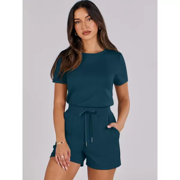 imageANRABESS Womens Summer Crewneck Casual Loose Short Sleeve One Piece Rompers Jumpsuit Outfits with PocketsLake