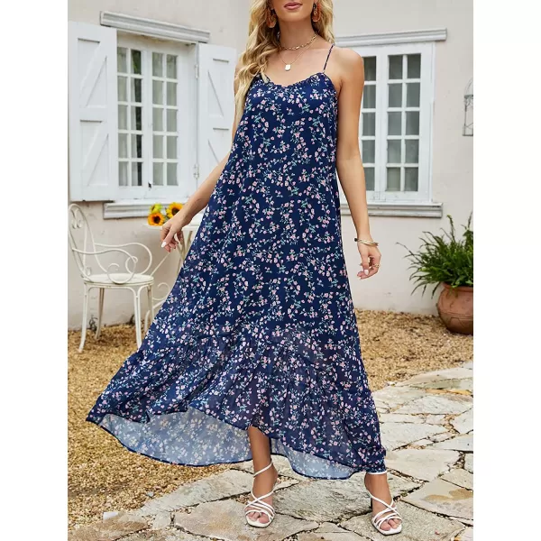 imageANRABESS Womens Summer High Low Ruffle Maxi Dress Spaghetti Strap Print Flowy Beach Long DressPrint 01
