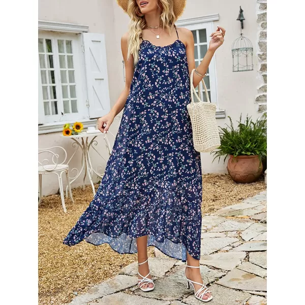 imageANRABESS Womens Summer High Low Ruffle Maxi Dress Spaghetti Strap Print Flowy Beach Long DressPrint 01