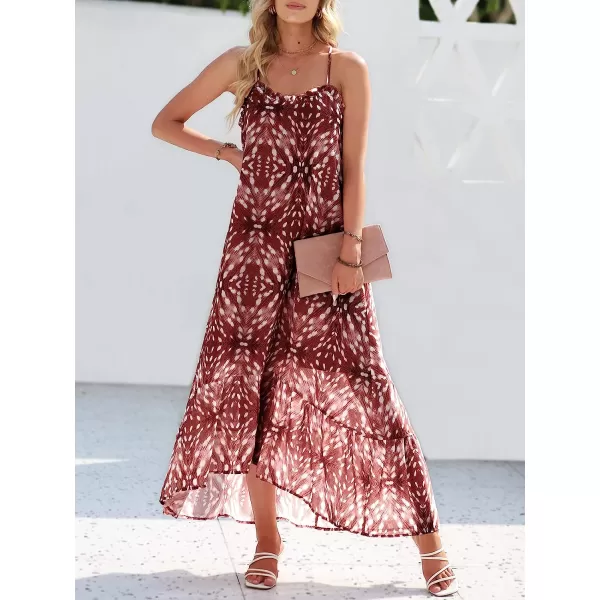 imageANRABESS Womens Summer High Low Ruffle Maxi Dress Spaghetti Strap Print Flowy Beach Long DressPrint 02