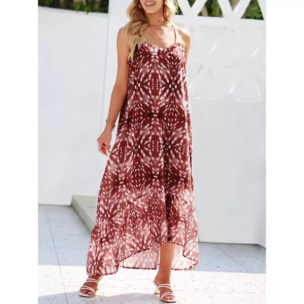 imageANRABESS Womens Summer High Low Ruffle Maxi Dress Spaghetti Strap Print Flowy Beach Long DressPrint 02