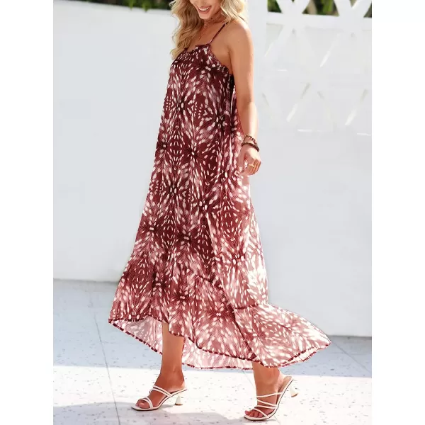 imageANRABESS Womens Summer High Low Ruffle Maxi Dress Spaghetti Strap Print Flowy Beach Long DressPrint 02